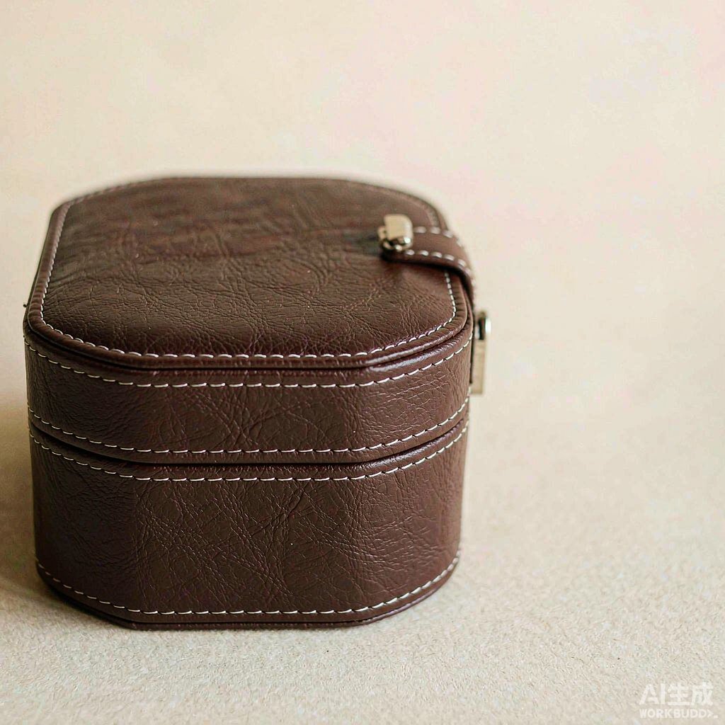 PU 皮包覆:车缝线特写